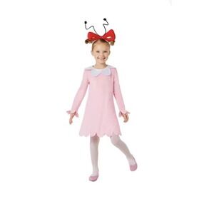 Dr Seuss Cindy Lou Who Christmas Costume Grinch Dress Headband Girls 2T Inspirit